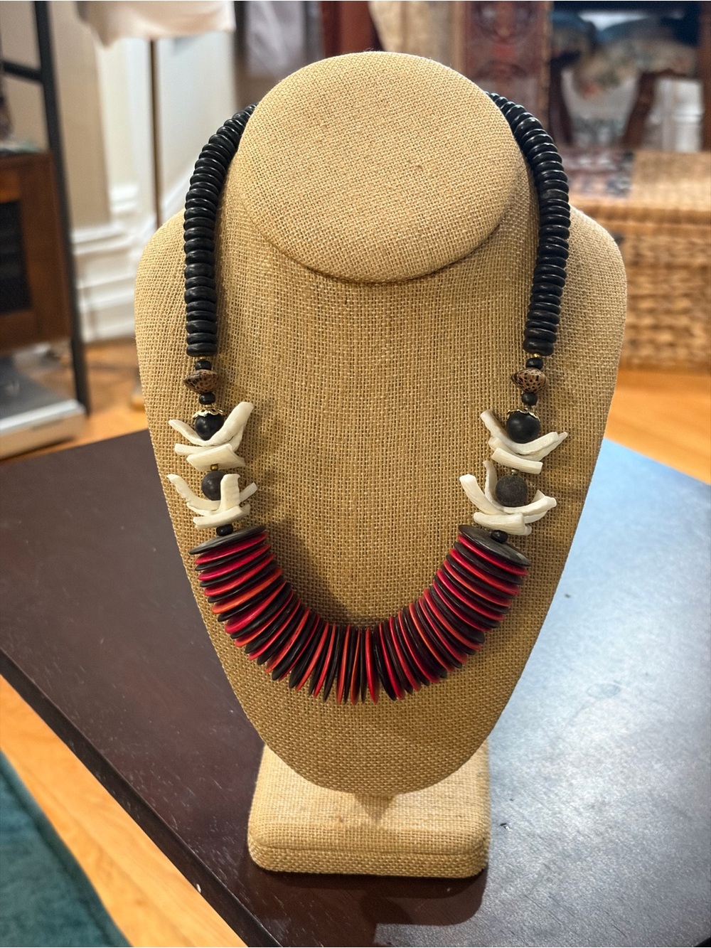 Tribal Shell Disc Necklace